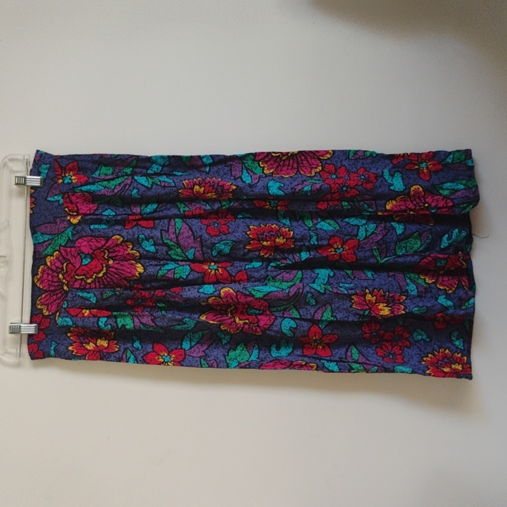 Greenwich Square | Vintage 90s Floral Multicolor Midi Skirt | 9/10